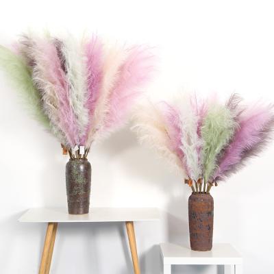 China Environmental protection green softer color artificial pampas grass, tuned down wildflower inspired pampas grass for sale