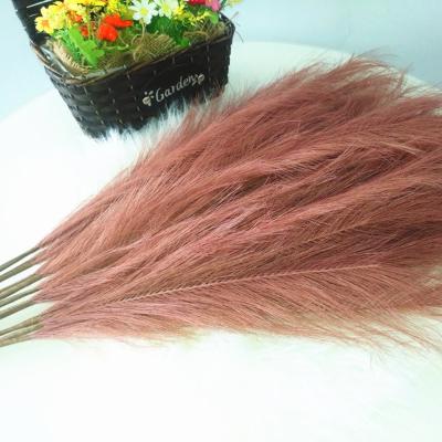 China Environmental protection 80cm artificial pampas grass soft classic wine green for wedding decoration artificial flowers for sale