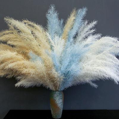 China Environmental Protection Starlight Pampas Grass Decorations Beautiful Blue Green Home Wedding Decorations for sale