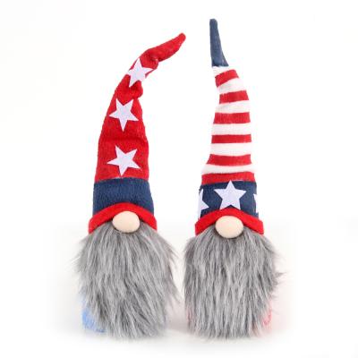 China USA 2022 National Independence Day Environmental Protection Tomte Red Patriotic Gnome Blue Stripe American White Star USA Green 4th of July Party Decor Custom Made for sale