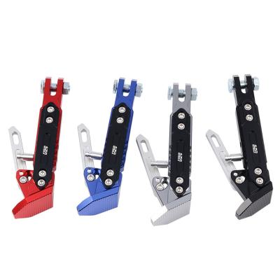 China Screw 304 Aluminum Alloy T6063/Stainless Steel Motorcycle Modified High Aluminum Alloy Adjustable Parking Support View Motorcycle Kickstand CNC Foot Side Side Stand quality for sale