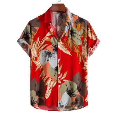 China Anti-pilling OEM Digital Printing Men's Clothing Summer Beach Hawaiian Floral Breathable Shirts For Men Casual Plus Size Mens Shirts for sale