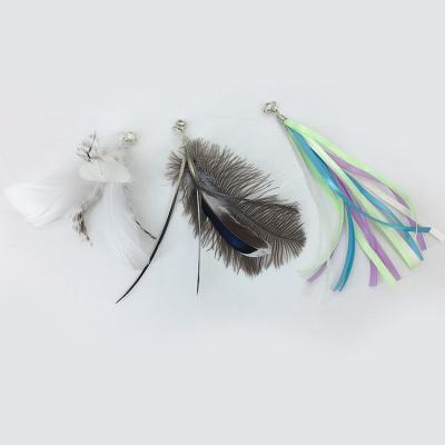 China Key Artifacts Stored Cat Riddle Long Post Cat Riddle Feather Wire Bite Bell Self-amusement Replacement Tear-resistant Feather Post for sale