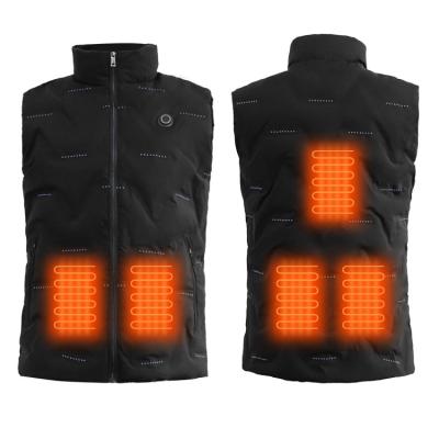 China High Quality Anti-wrinkle 5V USB 5 Zone Temperature Adjustable Power Heated Vest Winter Smart Vest Heated Warm Vest For Men for sale