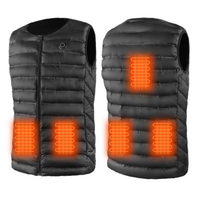 China Durable Anti-wrinkle Winter Heated Vest With Usb Heat Mens Vests Winter Keep Warm Heated Vest For Hiking Fishing Camping for sale