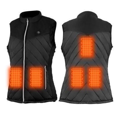 China Fashion 5V USB 5 Zone Breathable Outdoor Adjustable Smart Heated Vest Optional Winter Size Heated Vest For Camping Hiking Fishing for sale