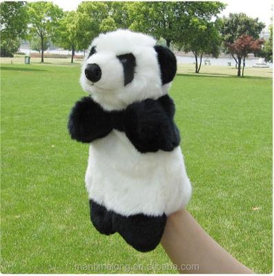 China This is the shape of panda plush doll finger housing. Baby Kid Zoo Sensitive Panda Shape Puppet Hand Puppet Finger Puppet for sale