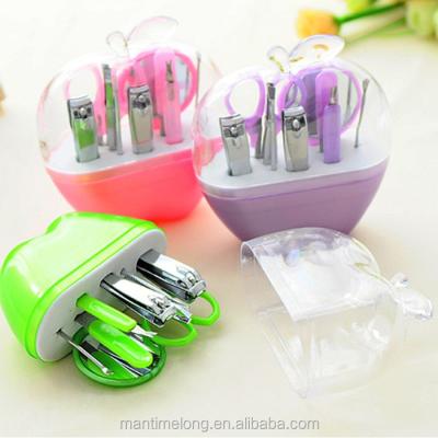 China Apple Shapes Nail Set Stainless Steel Nail Set Beauty Apple Shaped Nail Tool Kit for sale