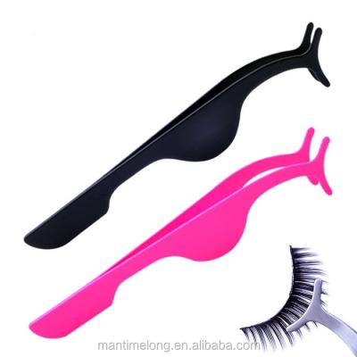 China New Design Unique Beauty Tools Multifunctional False Eyelashes Eyelash Curler Stainless Auxiliary Tweezers Clip for sale