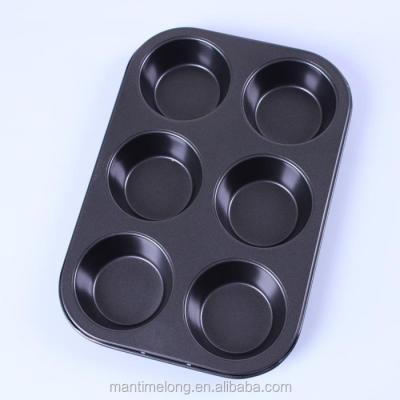 China Viable 6-Cup Cake Pan Nonstick Bakeware Mini Muffin Pan Cake Molds Cake Decorating Tools for sale