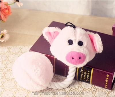 China Pig Shape Cartoon Pet Products Plush Toys Viable Dog Toys Pet Cats Cute Sharp Rope Healthy Toys for sale