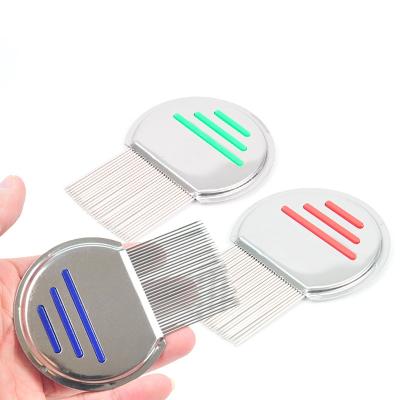 China Stainless Steel Pet Flea Comb Brush Cat Dog Grooming Combs Hair Fine Tooth Trimmer Sweeps Pet Products for sale