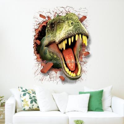 China Durable 3d Dinosaur Car Wall Sticker Home Decor Decal for sale