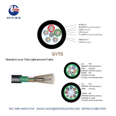 China GYTS  overhead Underground Outdoor 48 Core Fiber Cable for sale