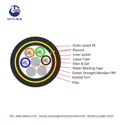 China 48 Cores SM 6562 Feet ADSS Fiber Optic Cable for sale