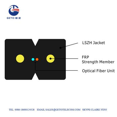 China 2 Cores OM4 Armored Fiber Optic Cable Single Mode , Single Mode Optical Fiber Cable for sale