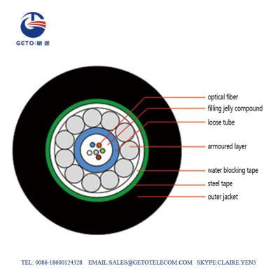 China 250um 2 Cores Central Tube 1000m HDPE OM4 Fiber Optic Cable for sale