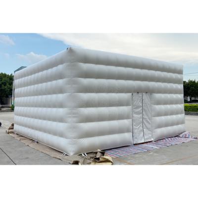 China Environmental Protection Blue Springs Inflatable Exhibition Tent, White Inflatable Cubet Tent for sale