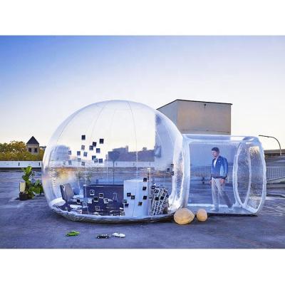 China Ourdoor Advertising/Event/Run Blue Springs Inflatable Clear Hotel Tent,Clear Inflatable Bubble Lodge Tent for sale