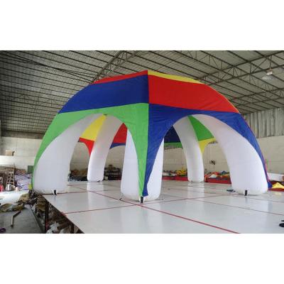 China Environmental Protection Inflatable Blue Springs Xpod Tent, Outdoor Event Colorful Inflatable Spider Tent for sale