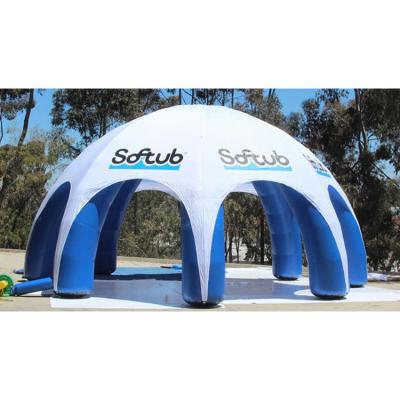 China Environmental Protection Inflatable Blue Springs Xpod Tent, Outdoor Inflatable PVC Event Tent Spider Dome Tent for sale