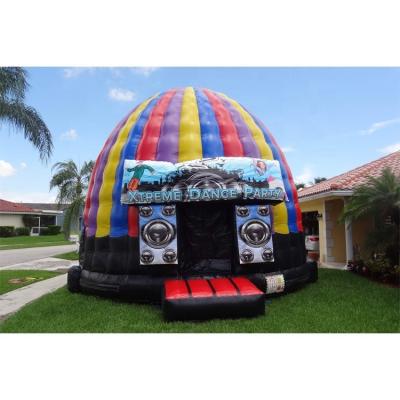 China Durable / Safety / Lovely Blue Springs Disco Music Inflatable Tent , Inflatable Jumping Castle Tent for sale