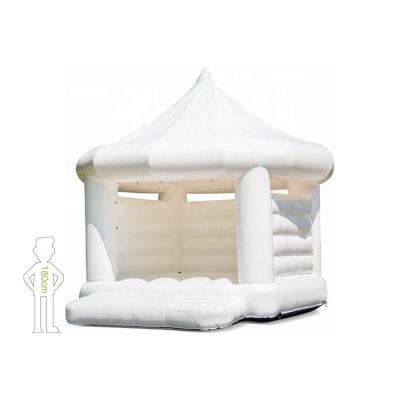 China Commercial Wedding PVC Adults White Inflatable Castle Bouncy House for sale