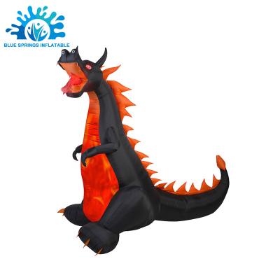 China Holiday Decoration Cheap Giant Inflatable Blue Springs Halloween Fire Dragons for sale