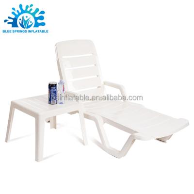 China Weather Furniture Outdoor Furniture White Folding Beach Bed, Sun Sofa Plastic Supplier for sale