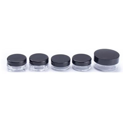 China Even spray Mini Ointment Round Box Plastic Under-packaged transparent bottles empty caps wholesale plastic bottles for sale