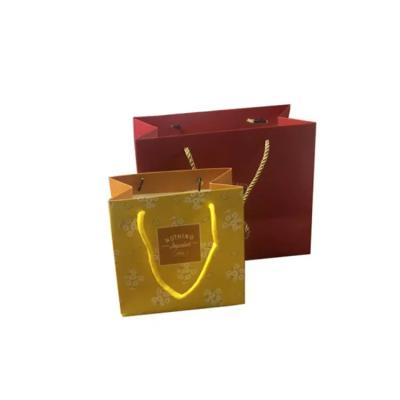 China Color Recyclable Custom Paper Bag With Rope Handle Packaging Logo Bags Jewelry Logo Paper for sale