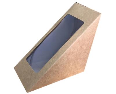 China Thickened Biodegradable Triangular For Instant Use Wrapping Paper One Time Use Egg Drop Sandwich Box for sale