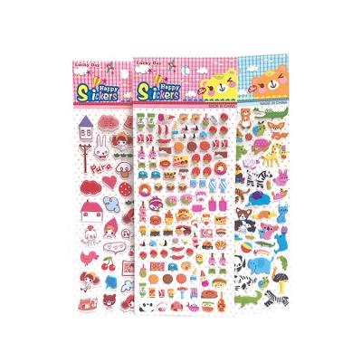 China Environmental Protection Children's Animation 3D Cartoon Bubble Gifts Stickers Animal Diary Phone Stickers for sale