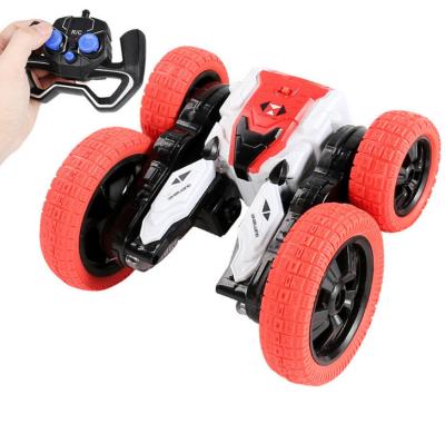 China RC Model 360 Degree Double Sided Car Toys With Light Music Children Rotating Flip Cart RC Stunt Car for sale