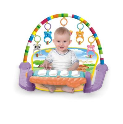 China Sports Toy Baby Rattle Toy Kids Play Pad Fitness Frame Pedal Music Piano Play Mat for sale