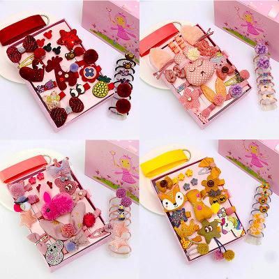 China Cute Cartoon Hairpin Headband 24 Pcs/Set Babies Gift Kids Accessories With Exquisite Packaging for sale