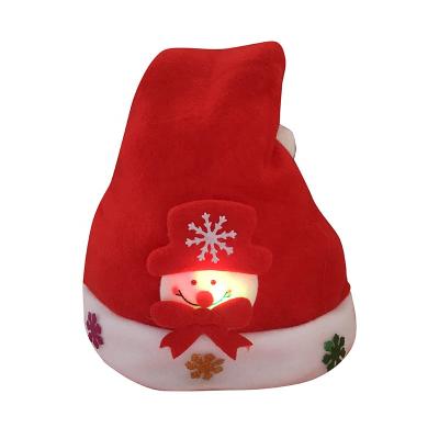 China Christmas New Arrival Christmas Hats With Lights Sublimation Led Flashing Hats for sale