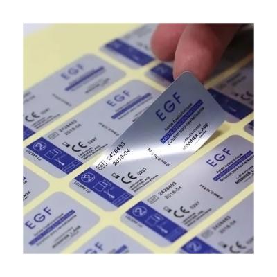 China Professional manufacturer waterproof Label Printing Gold and silver foil glossy labels for sale