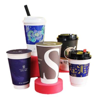 China High Quality Custom Restaurant Coffee Desgin Food Grade Pe Film Customized Coffee Disposable Paper Cup for sale