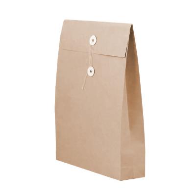 China Wholesale Recyclable Reusable Eco Friendly Custom Printed Folder Holder Kraft Paper Portable Document Bag for sale