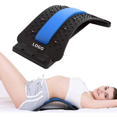 China Portable Multilevel Lumbar Relief Device Back Pain Support Massager Therapy Magnet Back Stretcher for sale