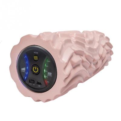 China Hot Selling Soft Comfortable Massager LED Display Electric Vibrating Foam Roller Yoga Massager EVA/PU Electric Fitness Foam Roller Massage for sale