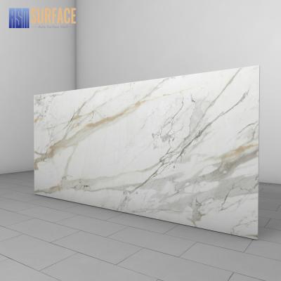 China Modern wholesale calacatta pisos polishing porcelanato cut to size agglomerated porcelain slab for sale