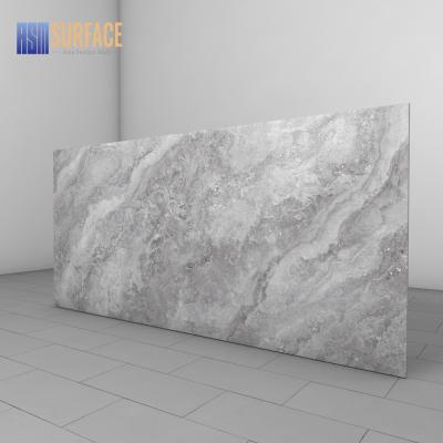 China Wholesale modern 12 mm porcelanato porcelain dining table slab pisos large glossy wall agglomerated stone for sale