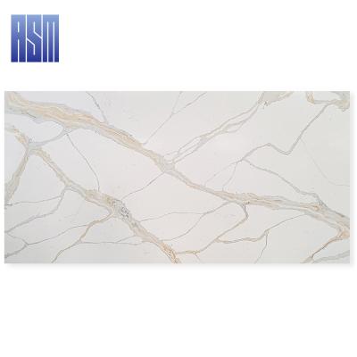 China Modern hot white artificial calacatta stone quartz sale white quartz slab for countertops for sale