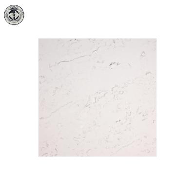 China Modern Engineered White Artificial Countertops Quartz Stone Carrara Quartz Slab for sale