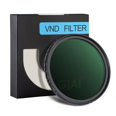 China GiAi Waterproof ND8-ND128 3-7 Stops Neutral Density Filter Camera ND Filter Variable 37 40.5 49mm for sale