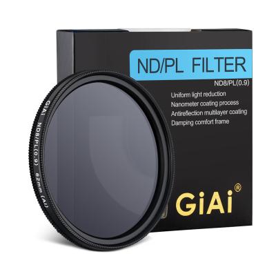 China Light Reduction and Remove Unwanted GiAi 62mm Light ND and Camera Full Filter 2in1 Polarizing Filter for sale