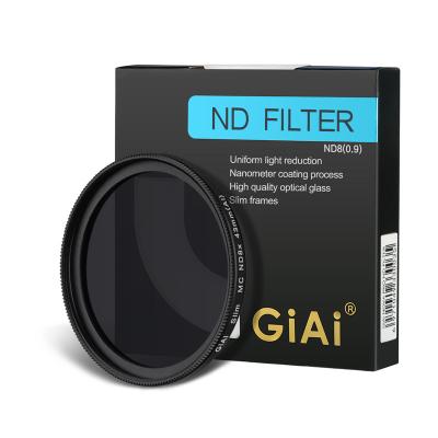 China GiAi Multi-coating 43mm ND8 Filter Neutral Density Filter Waterproof Camera ND Filter for sale