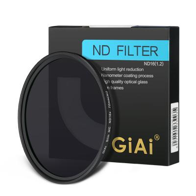 China No Dispersion ND16 Filter 72mm 77mm 82mm Camera ND Filter For Camera Lens for sale